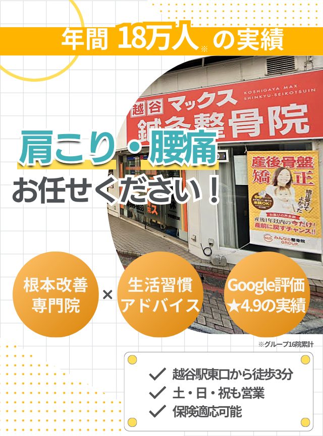 述べ300,000人以上が選んだ国家資格者による安心の施術ボキボキしない当院のソフトな矯正で 痛みやコリを根本から 改善に導ける理由とは？